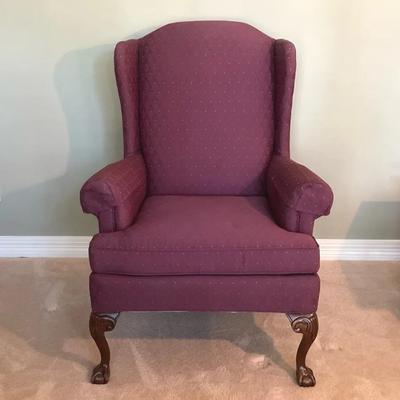 Clayton Marcus Fabric Wingback Chair #1
