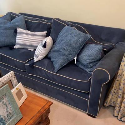 Blue Velvet Sofa