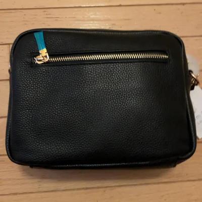 Sale Photo Thumbnail #32: Pom Pom Black Leather Crossbody Bag