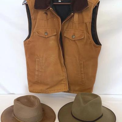 Men’s Breeze, Sol Air Leather Hat, Resistol Felt Hat And Wyoming Trader Vest
