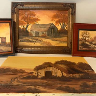 Hand painted areas of Fredericksburg, Texas