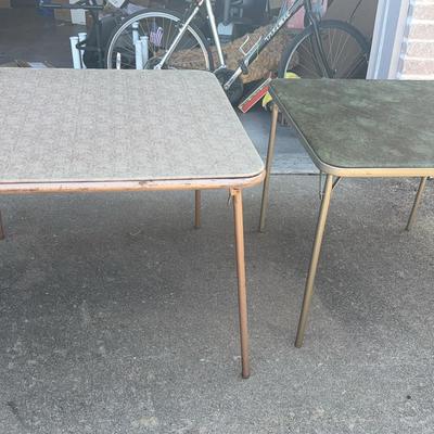 2 Samsonite folding, card tables 