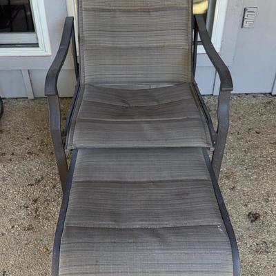 Metal, chaise patio lounger