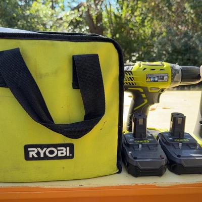 Ryobi Drill Set - 2 battery packs and charger 