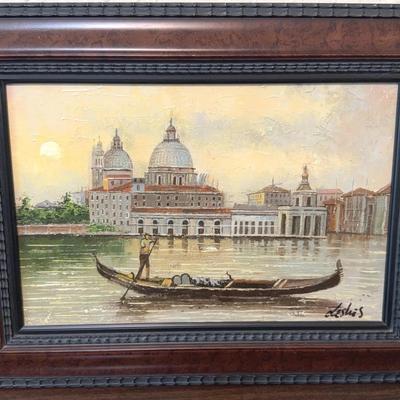 Oil painting of Venetian scene - purchased in Venice, Italy 