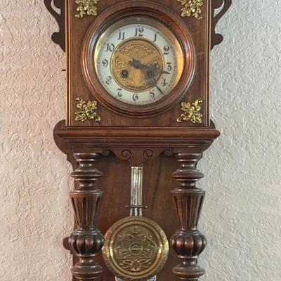 Beautiful, ornate, wooden clock - locally made in Fredericksburg, TX