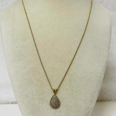 14K Gold Chain and 10K Gold Diamond Pendant 