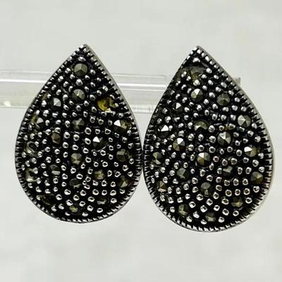 Sterling Silver and Marcasite Earrings