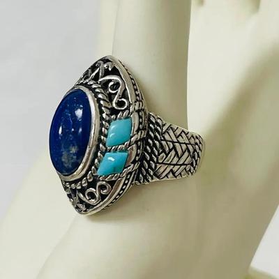 Sterling Silver Lapis Lazul Ring