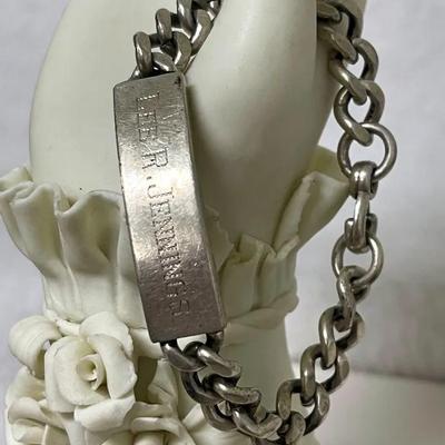 Vintage Sterling Silver ID Bracelet 