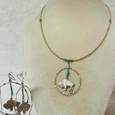 Custom Made Laser Cut Buffalo Nickel Jewelry Set #2