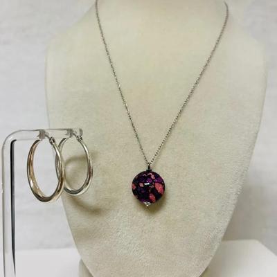 Sterling Silver Necklace and Earrings