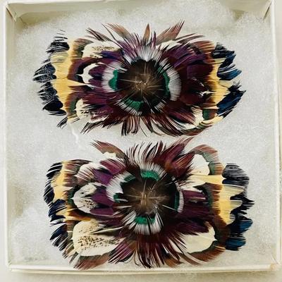 Custom Made Feather Hairclips
