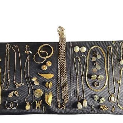Designer & Vintage Gold-Tone Jewelry Collection Featuring Givenchy, Trifari, Napier