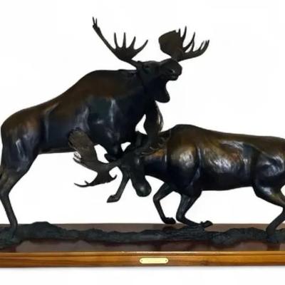 Northwoods Rivals by Fred Hoppe (51"x32"x12")