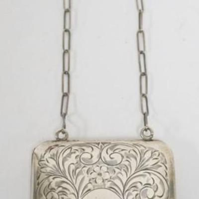 Sale Photo Thumbnail #188: 1188	LADIES STERLING SILVER COIN PURSE WITH PENCIL, APPROXIMATELY 2 3/4 IN X 3 1/2 IN
