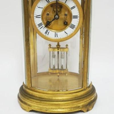 1006	FRENCH CRYSTAL REGULATOR CLOCK, APPROXIMATELY 8 IN X 6 IN X 12 IN
