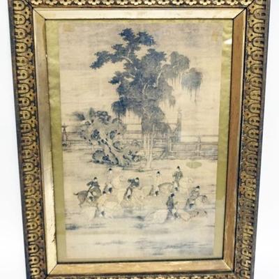 Sale Photo Thumbnail #107: 1107	FRAMED ASIAN PRINT, APPROXIMATELY 19 IN X 25 IN OVERALL
