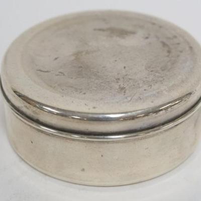 Sale Photo Thumbnail #150: 1150	STERLING SILVER ROUND TRINKET BOX, TIFFANY & CO., 2.2 OZT
