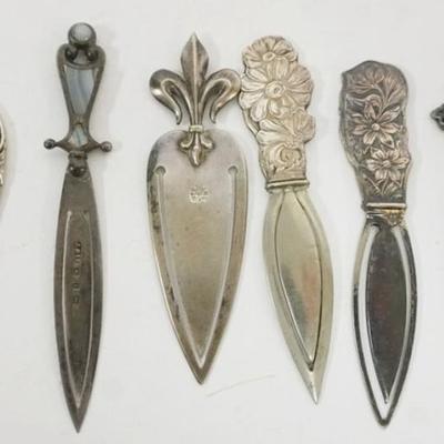Sale Photo Thumbnail #226: 1226	GROUP OF ASSORTED STERLING SILVER BOOKMARKS, 2 OZT
