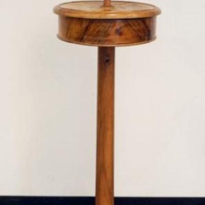 Sale Photo Thumbnail #252: 1252	ANTIQUE GERMAN ADJUSTABLE SHAVING STAND WITH DRAWER, APPROXIMATELY 14 IN X 65 IN H
