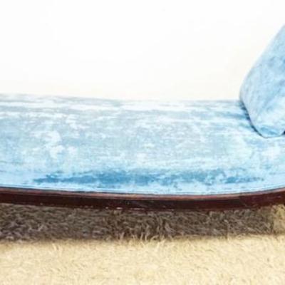 Sale Photo Thumbnail #254: 1254	VICTORIAN UPHOLSTERED RECAMIER, SOME STAINING ON UPHOLSTERY, APPROXIMATELY 25 IN X 69 IN X 26 IN H
