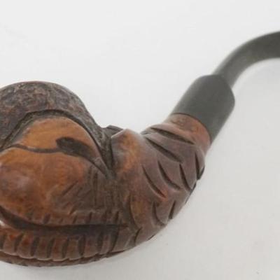 1062	TOBACCO/SMOKING PIPE, ITALIAN BRIAR, CARVED BIRDS CLAW HOLDING BOWL
