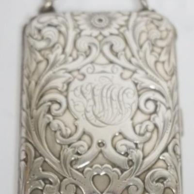 Sale Photo Thumbnail #189: 1189	LADIES STERLING SILVER COIN PURSE, APPROXIMATELY 3 IN X 2 1/2 IN, 3.9 OZT TOTAL
