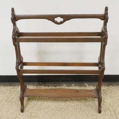 Sale Photo Thumbnail #239: 1239	WALNUT VICTORIAN TOWEL RACK, APPROXIMATELY 28 IN X 35 IN H
