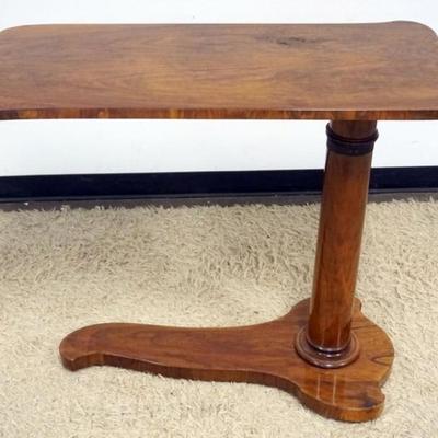 Sale Photo Thumbnail #244: 1244	ANTIQUE MAHOGANY ADJUSTABLE CHAIR/BEDSIDE TABLE, APPROXIMATELY 38 IN X 19 IN X 33 IN H
