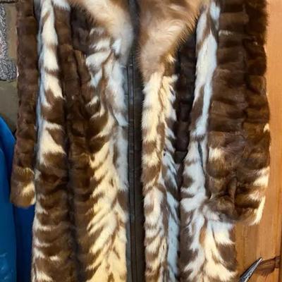Vintage Valentino Mink Fur Coat With Belt