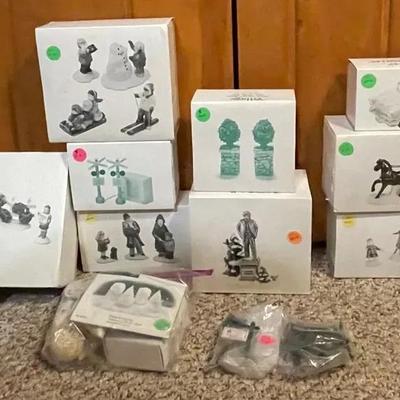 Snow Village & Heritage Collection Of Small Figurines 