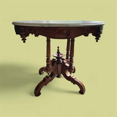 Victorian Marble Top Parlor Table