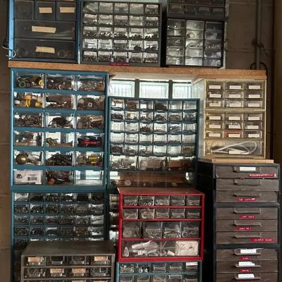 Huge Collection Of Organizers With Assorted Hardware