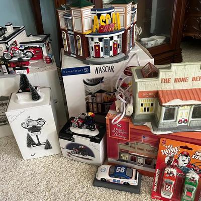 Department 56 Nascar Cafe & Harley Davidson Motorcycle Shop + More 