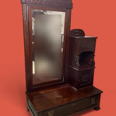 Victorian Full Length Dressing Mirror Vanity Dresser