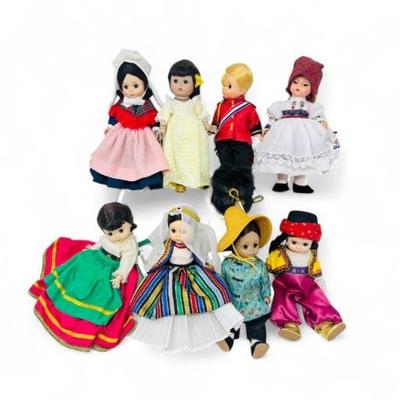 Madame Alexander Dolls Lot (8) – International Folk Costume Collection	