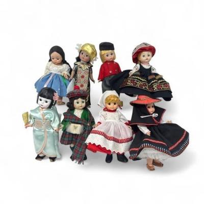 Madame Alexander Dolls Lot (8) – Global Folk & Traditional Dress Style	