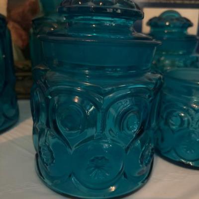 Moon and Star Pattern Glass