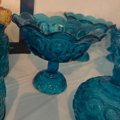 Moon and Star Pattern Glass