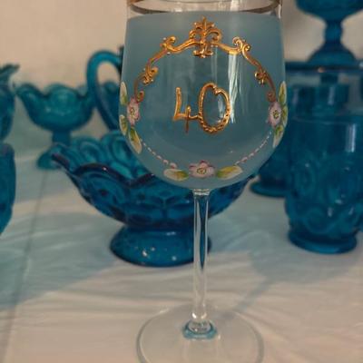 Moon and Star Pattern Glass