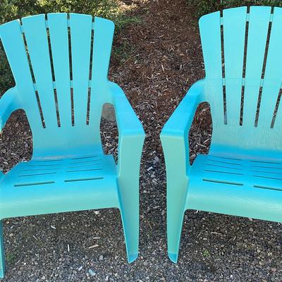 Teal Patio Chairs #3