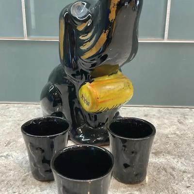 Ceramic Booze Hound 1940s