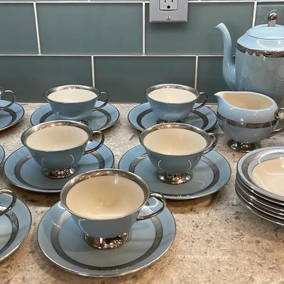 Flintridge China "Bridal Wreath" Coffee Service 