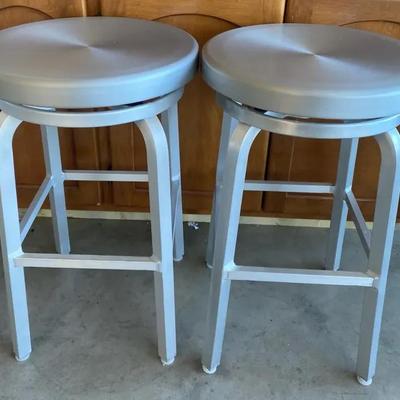 Brushed Metal Stools #1