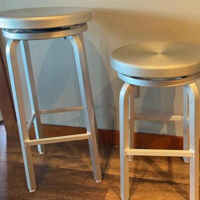 Brushed Metal Stools #3