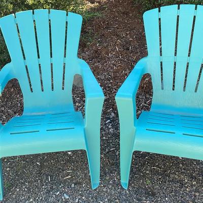 Teal Patio Chairs #1