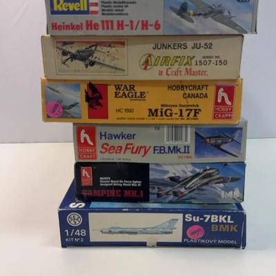 Sale Photo Thumbnail #11: Revell Heinkel 1:72 | Airfix Junkets JU-52 | Hobby Craft MiG-17F | Hawker Sea Fury | Vampire MK.1 