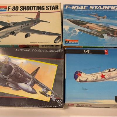 Sale Photo Thumbnail #49: Monogram & Hobby Craft Model Kits | AV-8B, F-80, F-104, La-7