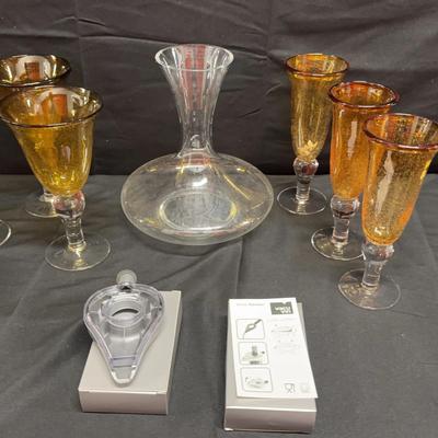 Wine Decanter And Glass Set